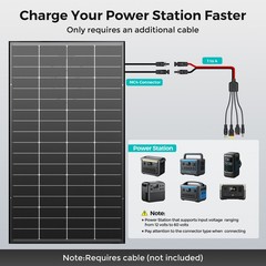200W Watt Bifacial Solar Panel Mono 12V N-Type Home RV Camping Boat Car Off-Grid