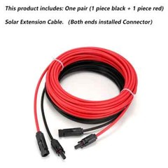 PV Cable Black+Red 2.5/4/6mm² 10-14AWG XLPE Extension Cord Male Female Plug