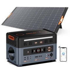 OSCAL Portable Power Station 2400W 1872Wh LiFeP04 Home Backup + 400W Solar Panel