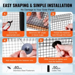 6in x 100ft Solar Animal Guard Roll, 1/2in Grid Hard PVC-Coated Galv Mesh