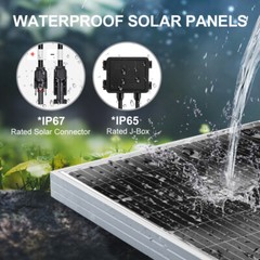Dokio 100W 200W 400W Solar Panel Kit 12V Mono Solar Panel Home RV Caravan Boat
