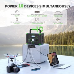 1000W 999Wh Power Station Portable Charger Generator RV LiFePO4 Backup Battery