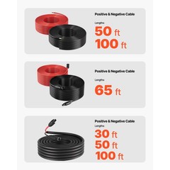 Uimoso 50FT Solar Panel Extension Cable 10AWG Wire with Retardant Connectors