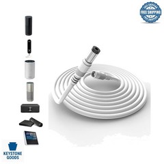 10 ft Weatherproof Barrel Plug Extension for Ring and Alexa Devices