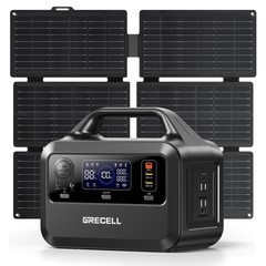 300W Power Station Portable Solar Generator + 40W Solar Panel Kit Grecell(USED)
