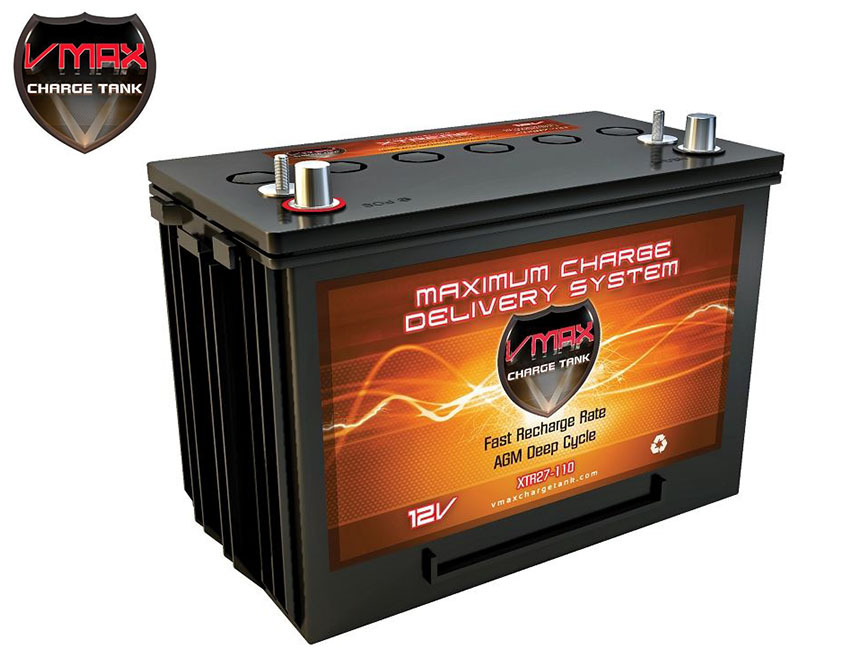 VMAX XTR27-110 12 Volts 110AH Deep Cycle, XTREME AGM Battery for PV SOLAR PANEL