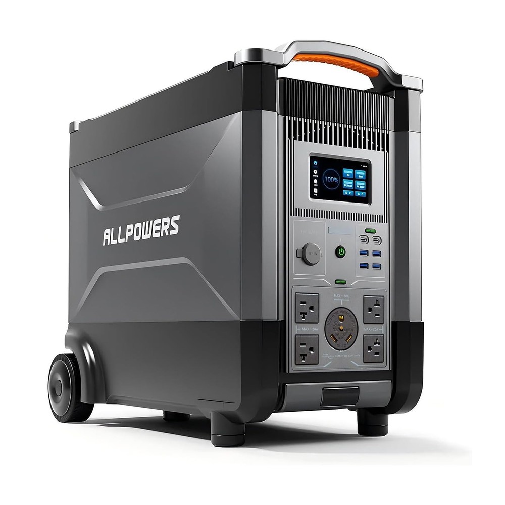 ALLPOWERS R4000 3456Wh 4000W LiFePO4 Portable Power Station Solar Generator UPS