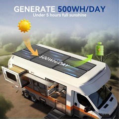 100W Flexible Solar Panel 12V Portable for Camping/RV/Home/Car Battery/Rooftop