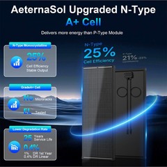 100W 18V Solar Panel Kit Mono N-Type PV Battery Charging with Charge Controller