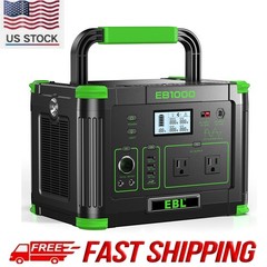 1000W 999Wh Power Station Portable RV LiFePO4 Backup Battery Solar Camping Home