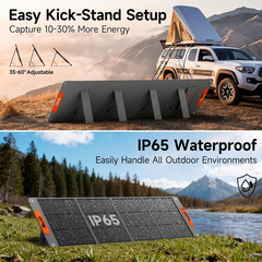 200W Portable Solar Panel for Power Station, 24% High Efficiency ETFE Foldable S