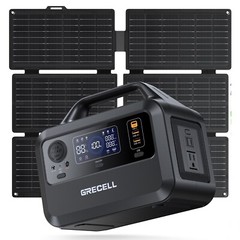 300W Power Station Portable Solar Generator + 40W Solar Panel Kit Grecell(USED)
