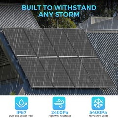 200W 400W 600W 1000Watt Solar Panel Bifacial 12V Mono Battery Home PV Power Boat