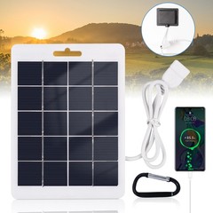 10W 5V Solar Panel USB Portable Charger Waterproof Phone Power Bank Outdoor Camp