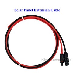 5/10/20/30Ft Solar Panel Extension Cable Wire Connector Black+Red 12/10AWG