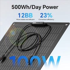 100W Flexible Solar Panel 12V Portable for Camping/RV/Home/Car Battery/Rooftop