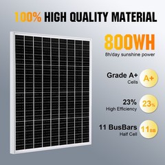 PFCTART 1100W Watt MONO Solar Panel 100Watt PV Module for Solar Generator Sheds