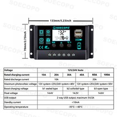 10000W 110V Power Inverter Solar Generator With 500W Solar Panel Home Complete