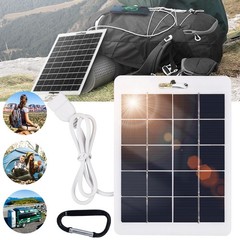 10W 5V Portable Mono Solar Panel Kit For Hiking Phone Charger Battery USB Port