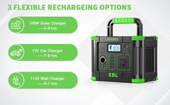 330W 288.6WH EBL Portable Power Station Solar Generator Home Camping All-Round