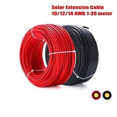 PV Cable 2.5/4/6mm² 10-14AWG 1-30M Wire with Panel Connector Stecker Set