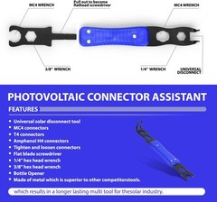 Mc4 Disconnect Tool, Solar Serpent 5-in-1 Multipurpose Solar Connector Tool, …