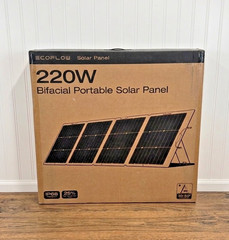 New! EcoFlow NextGen 220 Watt Bifacial Portable Solar Panels (15.5 pounds)