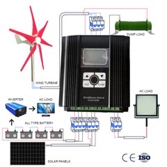 US 2000w Wind Solar Hybrid MPPT Charge Controller Auto Regulator 12v 24v 48v