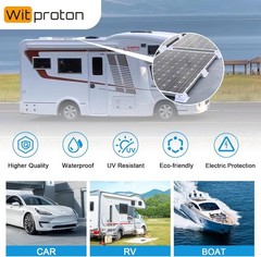 2-Pack White PC No-Drill Solar Panel Corner Mounting Brackets, RV Boat Van Roof