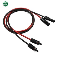 Black and Red Solar Panel Extension Cable Wire Connector 12/10 AWG 1 pair
