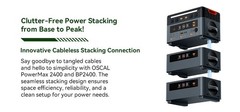 OSCAL Portable Power Station 2400W 1872Wh LiFeP04 Home Backup + 400W Solar Panel