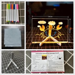 LED For Kids Drawing and Writing Board Acrylic DIY Kit with Accessories