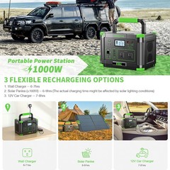1000W/999Wh LiFePO4 Lithium Battery Portable Power Station Outdoor Camping Power