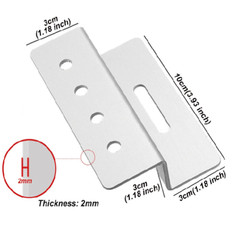 4PCS Solar Panel Mounting Bracket Aluminum Flat Roof Wall Set Panels Wall Kits