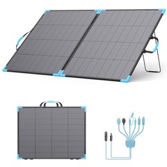 E-POWO 220W Bifacial Portable Solar Panel for Power Station, 23.5% High Effic…