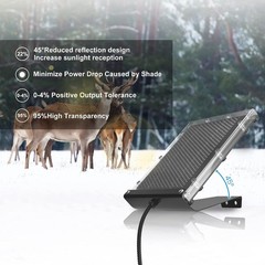 Solar Powered Deer Feeder Battery Rechargeable Waterproof Panel 6V 1.5W Outdoor