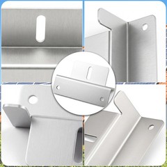 Heyous 4/8PCS Solar Panel Z Bracket Mounting Mounts Set Aluminum RV Boat Roof