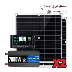 Complete 7000W Off-Grid Solar Kit 7000W Inverter 2pcs 300W Solar Panels 110V US