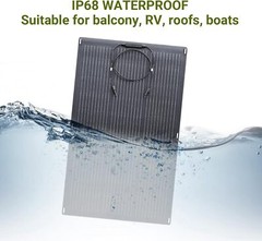 ALLPOWERS Flexible Solar Panel 100W IP68 Monocrystalline for Power Station Boat