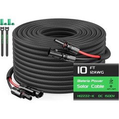 Flame Retardant Solar Cable 30FT Waterproof PV Wire IP68 Locking Connectors New