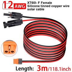 10 ft XT60i Female to Solar Connector Extension Cable Wire for Solar Generator