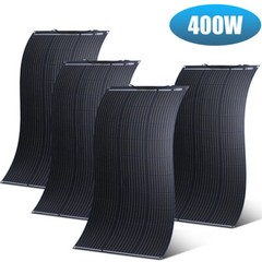 100W 200W 400W Flexible 18V Solar Panel Mono PV N-Type Charger RV Home Off-Grid