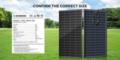 200W Watt Bifacial Solar Panel Mono 12V N-Type Home RV Camping Boat Car Off-Grid