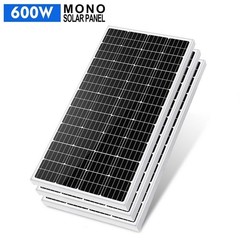PFCTART 3Pcs 200 Watt Rigid Monocrystalline Solar Panel 12 Volt Home RV Marine