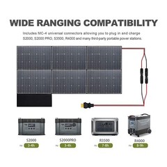 ALLPOWERS 600W Foldable Solar Panel Monocrystalline Waterproof IP67 for Outdoor