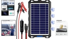 Upgraded 7.5W Portable Solar Battery Charger – Waterproof Trickle Maintainer