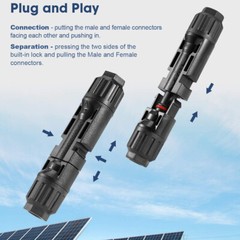 10-200 Pairs Solar Panel Cable Wire Connector Kit Male Female Waterproof Adapter