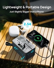 Portable Power Station 28,000mAh LiFePO4 Battery 100W(200W Peak) Solar Power Ban