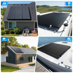 100W Watt Monocrystalline Solar Panel 12V N-Type 18BB RV Camp Home Boat OffGrid