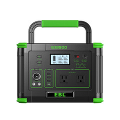 Portable Power Station 500w(Peak 1000W), Camping Solar Powerhouse Outdoor Indoor